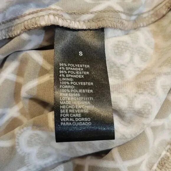 Perceptions NY Women's Taupe & White Poly/Spandex Lined Sleeveless Dress - Picture 10 of 10